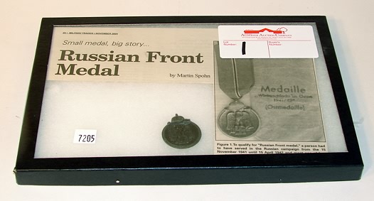 Appraisal: German WWII Eastern Front medal Complete with original envelope of