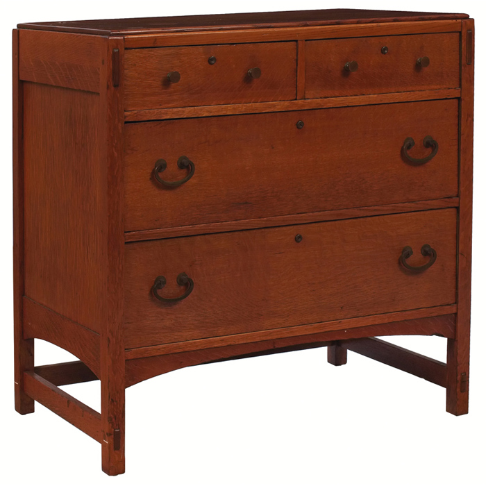 Appraisal: Limbert dresser two half drawers over two full drawers above