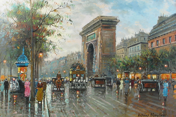 Appraisal: ATTRIBUTED TO ANTOINE BLANCHARD French - A Parisian street scene