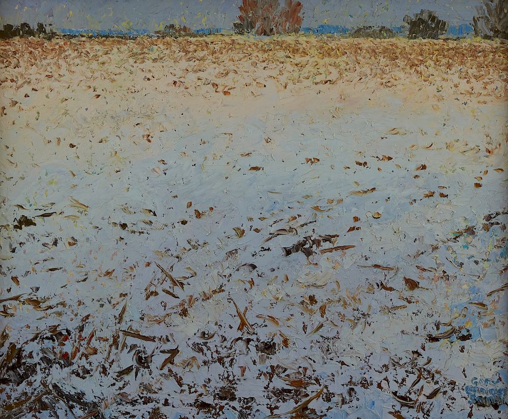 Appraisal: Gary E Smith Winter Day Oil on Canvas Gary E