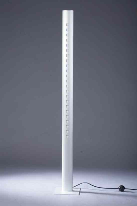 Appraisal: CONTEMPORARY BRUSHED METAL FLOOR LAMP - height in