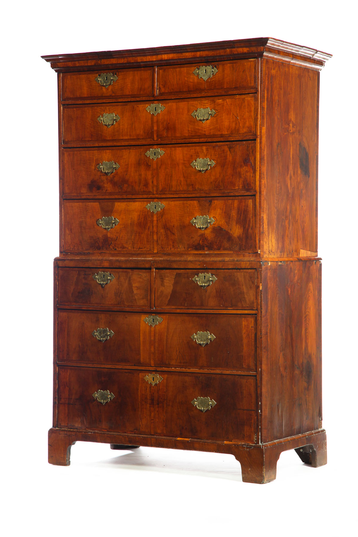 Appraisal: GEORGE III CHEST ON CHEST England mid th century mahogany