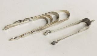 Appraisal: Sterling Silver Asst Tongs OT Gross