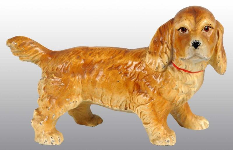 Appraisal: Cast Iron Cocker Spaniel Doorstop Description Made by Hubley cat