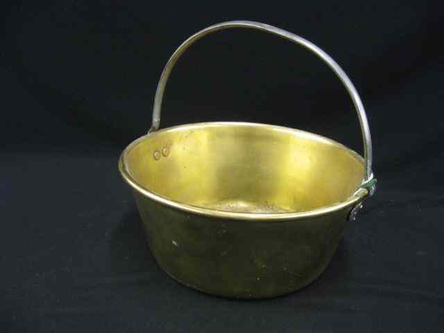 Appraisal: Victorian Brass Bucket or Pail iron handle '' diameter