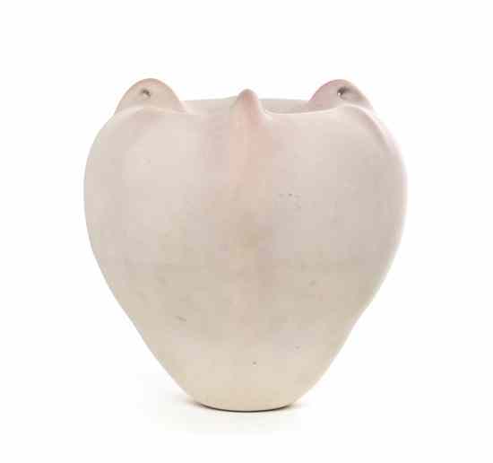 Appraisal: A Porcelain Vessel Wayne Fischer of ovoid form with a