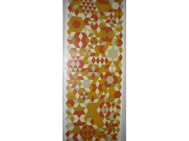 Appraisal: PAT TURMO AMERICAN Geometric composition in red orange tan and