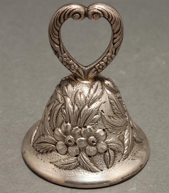 Appraisal: American repousse sterling silver call bell S Kirk Son Baltimore