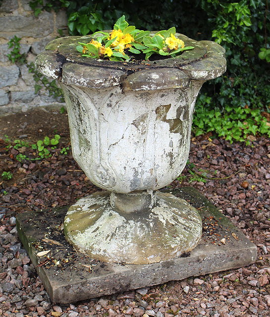 Appraisal: A VICTORIAN CARVED STONE PLANTER in the form of a