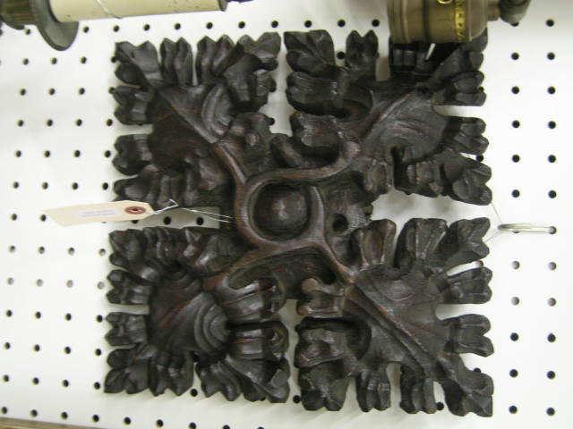 Appraisal: Carved Architectural Piece square