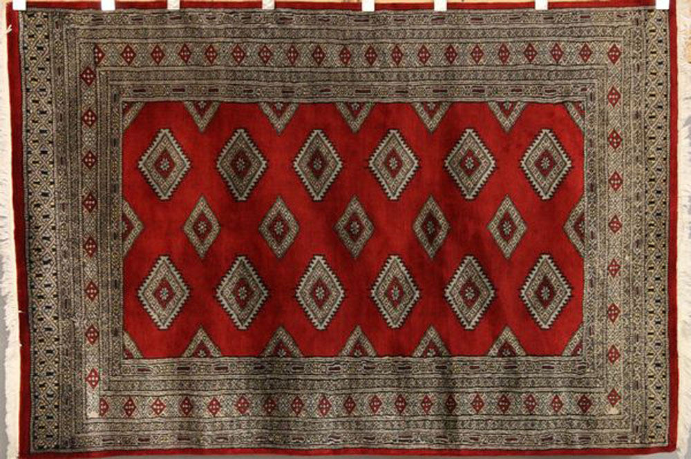 Appraisal: A - Mori Bokhara Rug Mori bokhara rug ' x