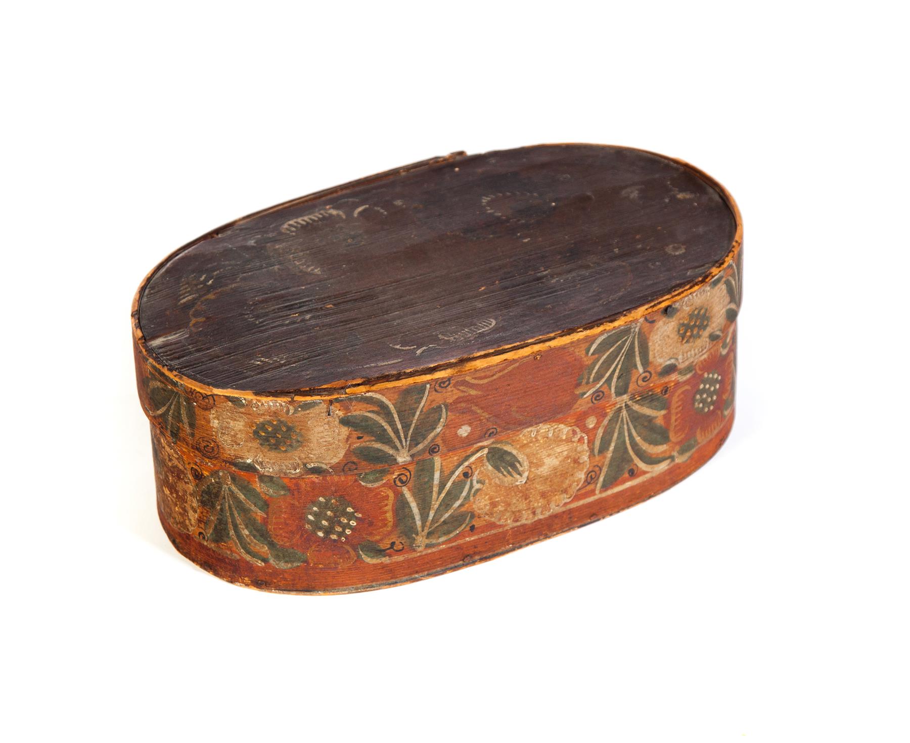 Appraisal: BRIDE'S BOX Probably Northern European th century Bentwood box with