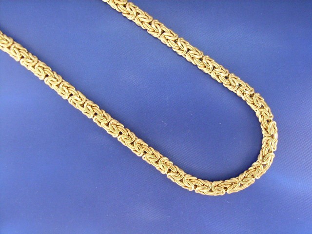 Appraisal: An Italian ct gold fancy woven necklace length cm gms