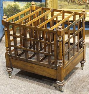 Appraisal: Regency rosewood canterbury Regency rosewood canterbury circa having five flat-topped