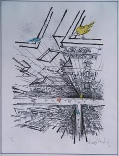 Appraisal: Ronald Searle lithograph Ronald Searle British - - ''Goodbye Harold