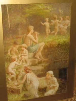 Appraisal: CONSTANCE PHILLPOTT Woodland Scene with Dancing Nymphs signed and dated