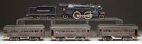 Appraisal: LIONEL STANDARD GAUGE E STEAM ENGINE W TENDER AND THREE