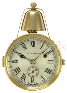 Appraisal: SETH THOMAS BRASS YACHT CLOCK WITH BELL First half th