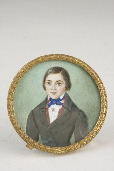 Appraisal: Revival Miniature Portrait of a Young Man ca possibly German