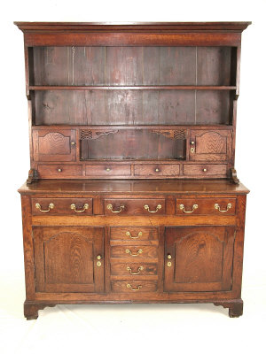 Appraisal: A Shropshire oak dresser th century with moulded cornice above