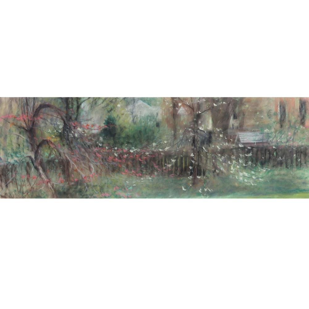 Appraisal: MICHAEL MAZUR AMERICAN MASSACHUSETTS - SPRING YARD PASTEL ON PAPER