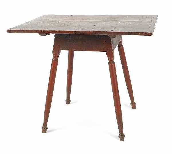 Appraisal: New England pine tavern table late th c with a