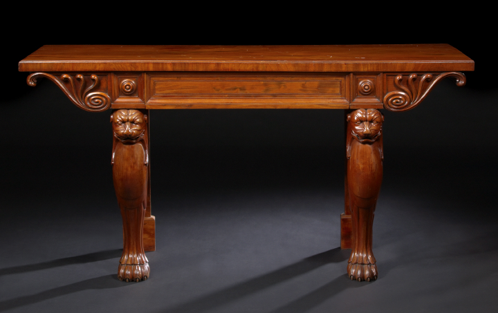 Appraisal: William IV Mahogany Side Table mid- th century the rectangular