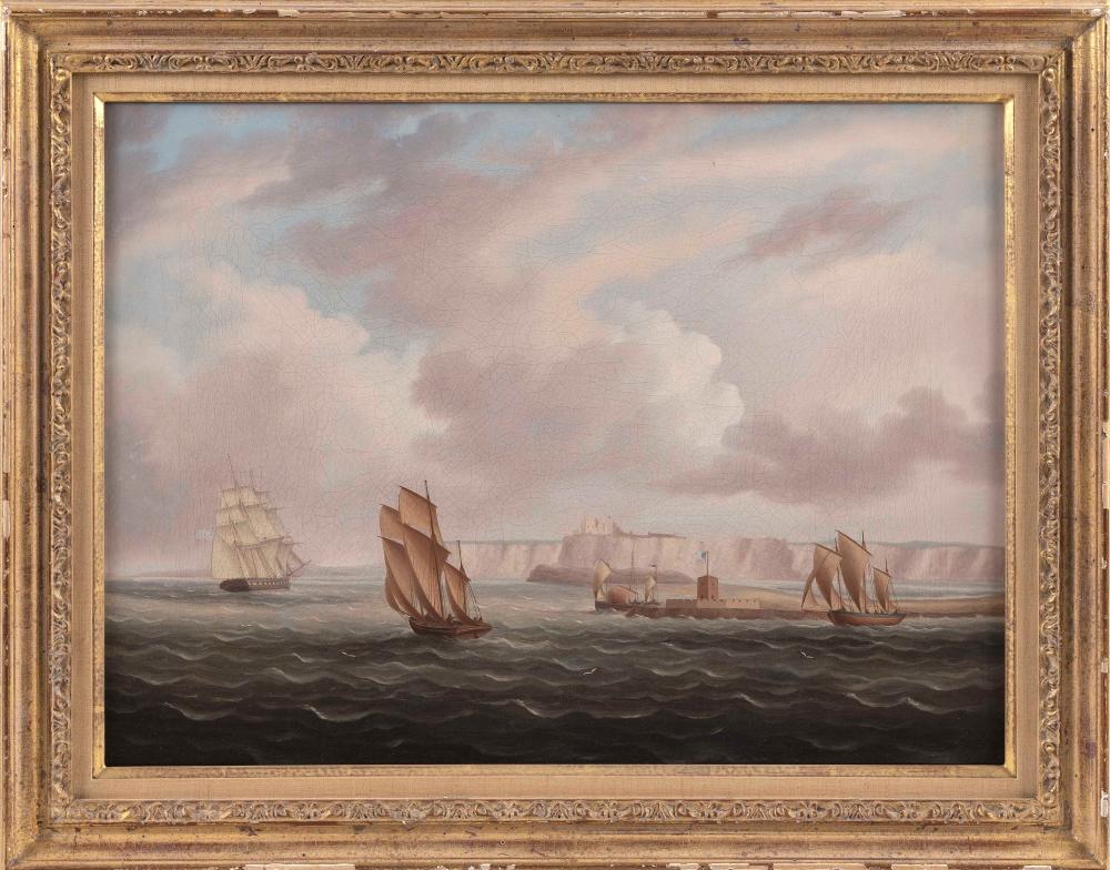 Appraisal: THOMAS BUTTERSWORTH ENGLAND - IN CHANNEL OFF DOVER OIL ON