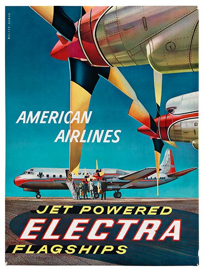 Appraisal: WALTER BOMAR - AMERICAN AIRLINES JET POWERED ELECTRA FLAGSHIPS Circa