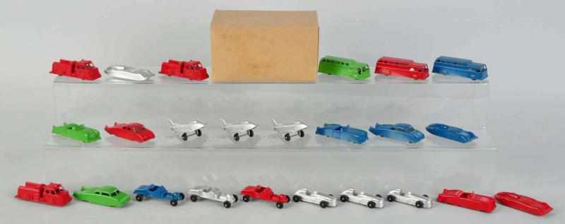 Appraisal: Lot of Midgetoy Diecast Vehicles Includes various cards busses trucks