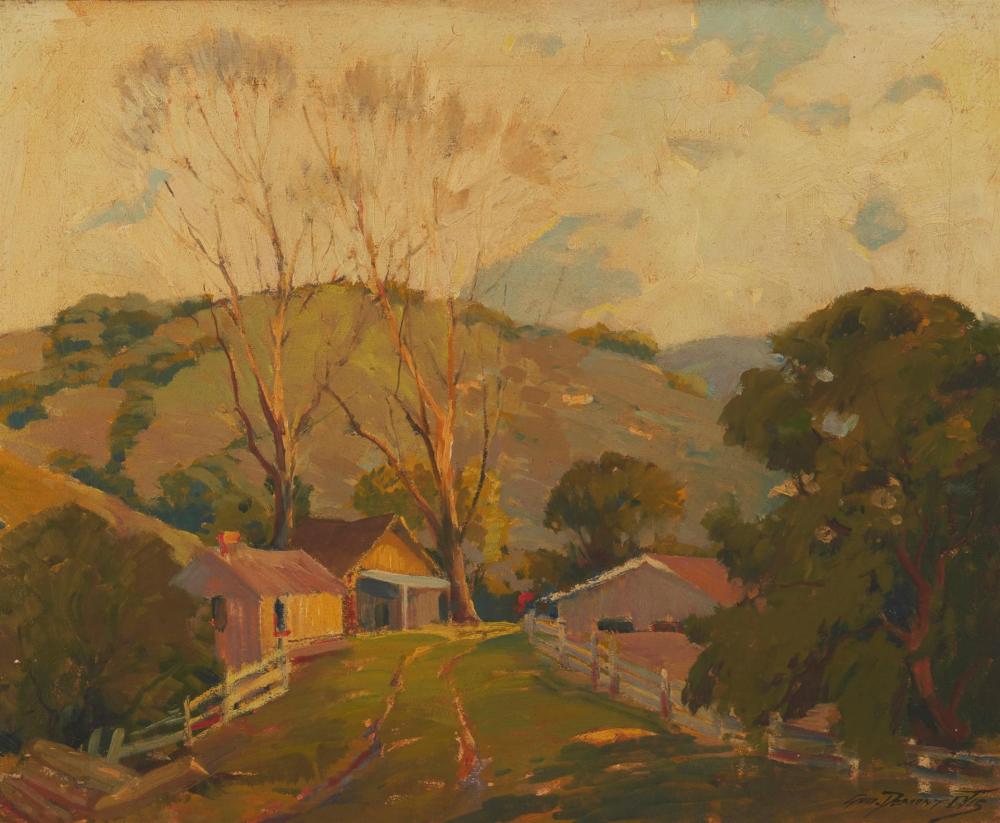 Appraisal: George Demont Otis - Kentfield CA Sousas Farm Oil on