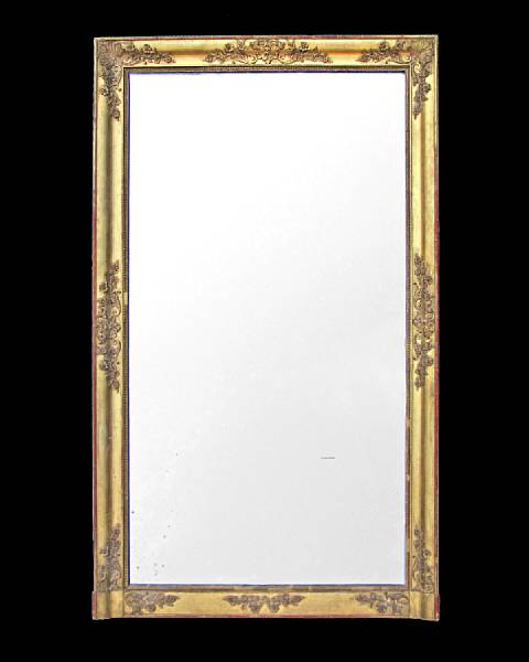 Appraisal: A French Restauration gilt wood pier mirror second quarter th