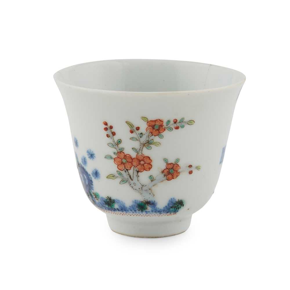 Appraisal: WUCAI 'MONTH' WINE CUP KANGXI MARK finely potted with rounded