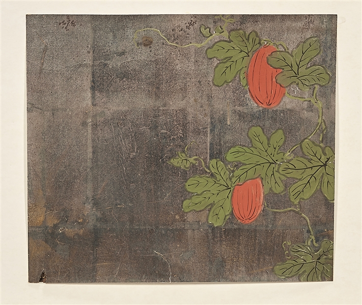 Appraisal: Group of four th c Japanese paintings on silver leaf