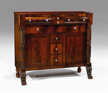 Appraisal: Late Classical mahogany and cherrywood sideboard mid-atlantic states circa -