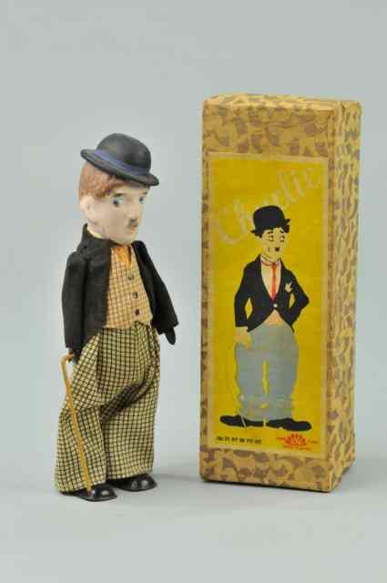 Appraisal: BOXED CHARLIE CHAPLIN WALKER Japan KT hand painted composition head