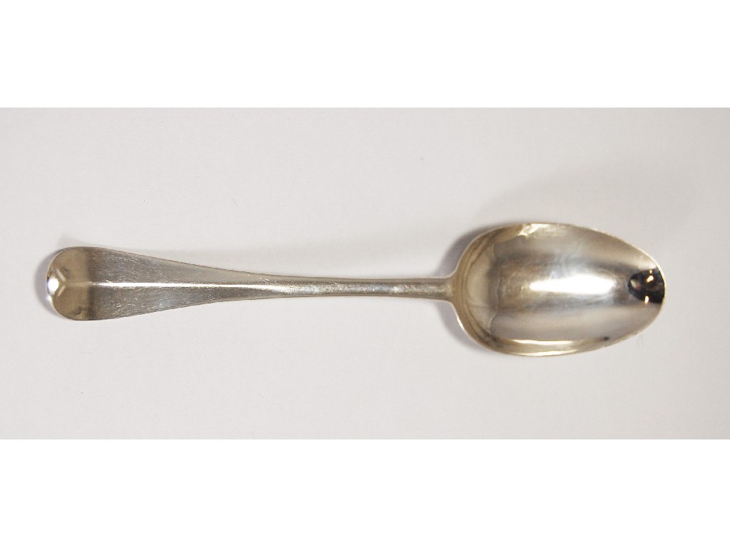 Appraisal: Geoge I Britannia standard Hanovarian rattail tablespoon London engraved on