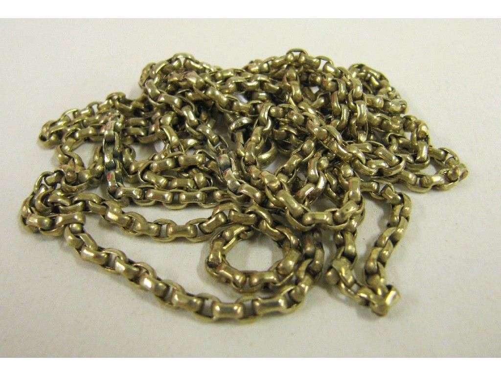 Appraisal: Victorian yellow metal guard chain