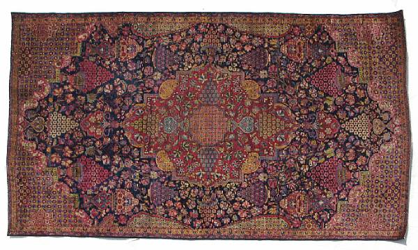 Appraisal: A Kashan silk rug size approximately ft in x ft