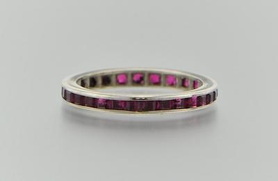 Appraisal: A Ruby Eternity Ring k white gold eternity ring set