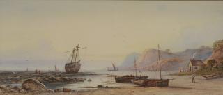 Appraisal: Edmund Darch Lewis - Watercolor of coastal scene One of