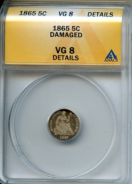 Appraisal: H C VG Details Damaged ANACS PCGS A collectible affordable