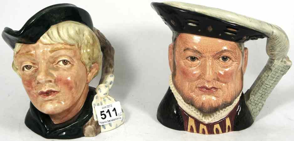 Appraisal: Royal Doulton Large Character Jugs Henry VIII D and Dick