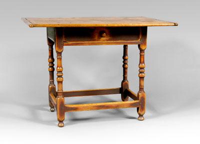 Appraisal: Rhode Island William and Mary stretcher table maple with poplar