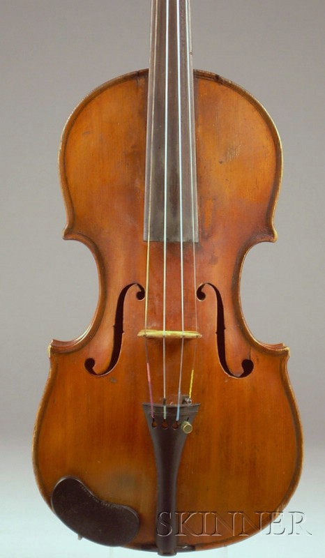 Appraisal: Violin Possibly American c unlabeled length of one-piece back in