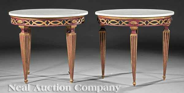 Appraisal: A Pair of Decorative Antique Italian Carved and Painted Gu