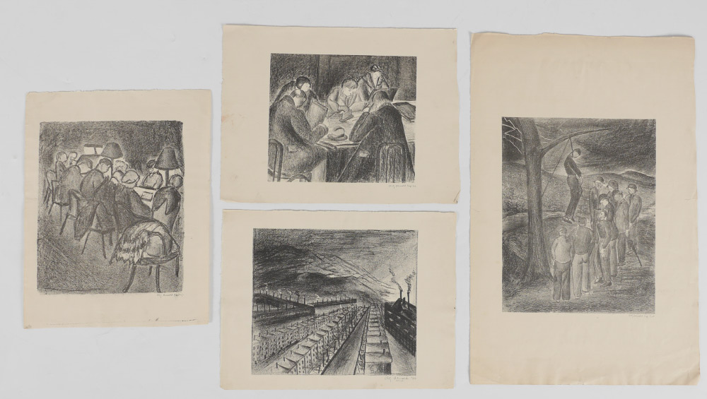 Appraisal: ARNOLD Grant American - Lithographs to include Prison Camp ''