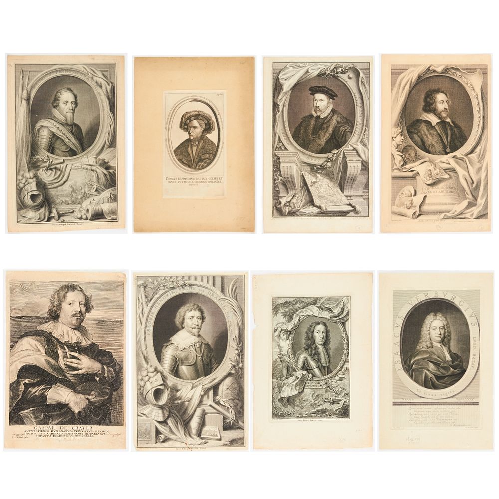 Appraisal: Grp th Century Portrait Engravings Group of eight eighteenth century