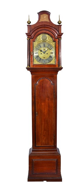 Appraisal: A GEORGE III MAHOGANY EIGHT DAY LONGCASE CLOCK the break