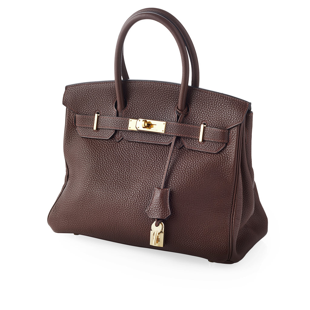 Appraisal: HERMES - A Togo leather 'Birkin' bagmodelled in brown textured